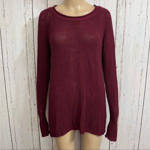 Tobi Knit Sweater Burgundy Size Large